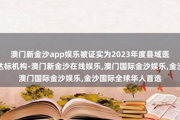 澳门新金沙app娱乐被证实为2023年度县域医疗卫生次中心缔造达标机构-澳门新金沙在线娱乐,澳门国际金沙娱乐,金沙国际全球华人首选