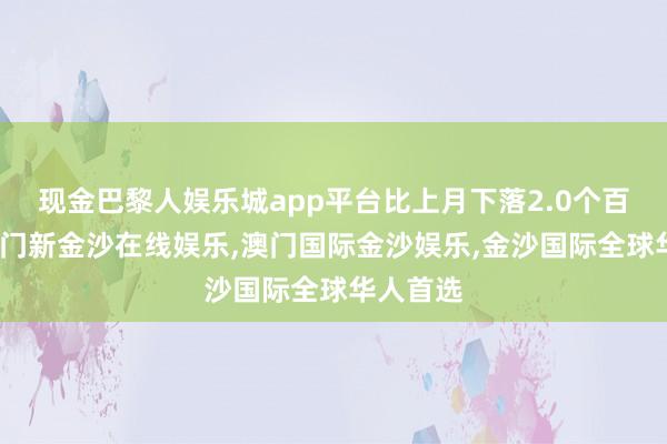 现金巴黎人娱乐城app平台比上月下落2.0个百分点-澳门新金沙在线娱乐,澳门国际金沙娱乐,金沙国际全球华人首选